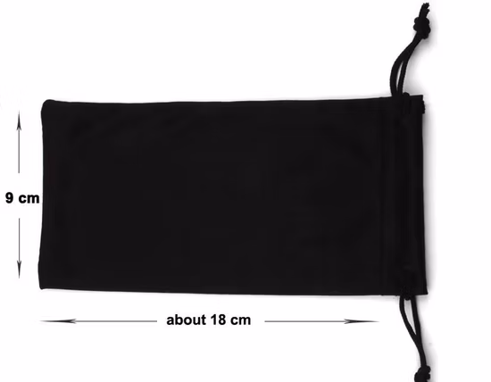 Bolsa negra suave de encargo de las gafas de sol de la microfibra de la bolsa del bolso de los vidrios del cordón del logotipo