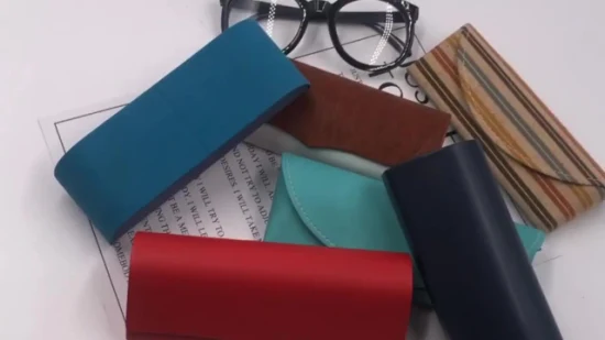 Caja de embalaje de gafas de sol hechas a mano de cuero magnético de lujo, caja de embalaje de gafas
